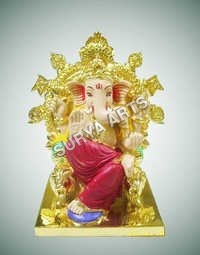 Gold Plated Ganesha Idol