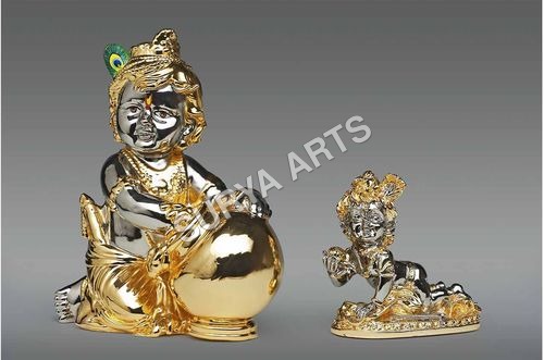 Pure Gold Plated Krishna Statue