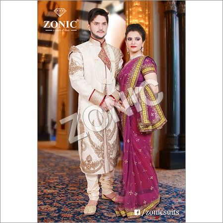 Zari Embroided Angrakha Sherwani 