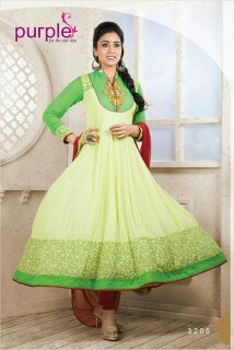 Lehenga Salwar - Soft Cotton, 54 Inches, Light Green | Stylish Design, Embroidery, Comfortable Fit, Anarkali Style