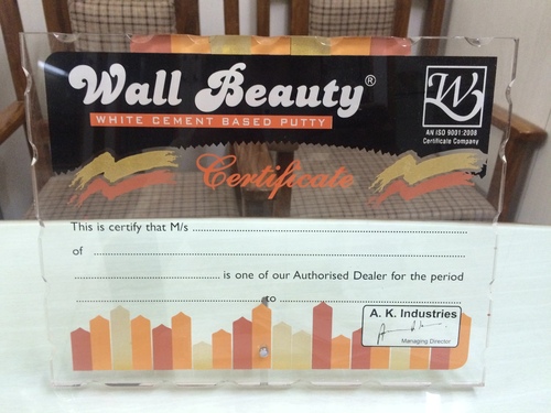 Acrylic Certificate With UV Printing