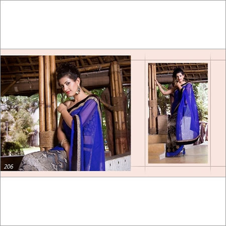 Designer Exclusive Saree - Silk, 5.5m Length, Blue | Elegant Embroidery, Soft Texture, Perfect Fit