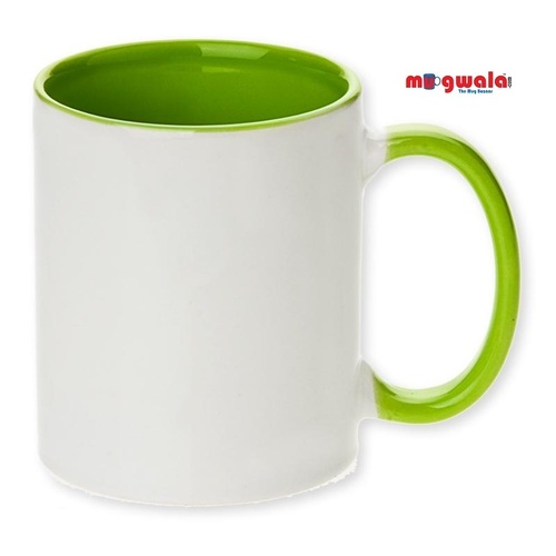 Light Green handle and Inside light gree Ceramic mug