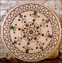 Carved Marble Round Table Tops