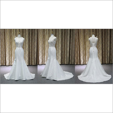 V-Neck Mermaid Wedding Dress