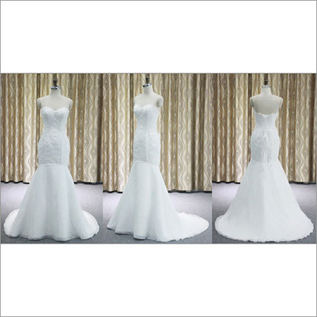 Embroidered Mermaid Wedding Dress