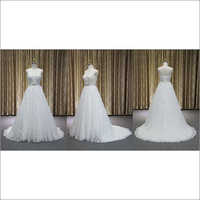 Strapless Flower Beading Wedding Dress