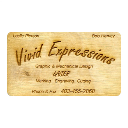 Wooden Business Cards Engraving By SHRI TECH LASER SOLUTIONS