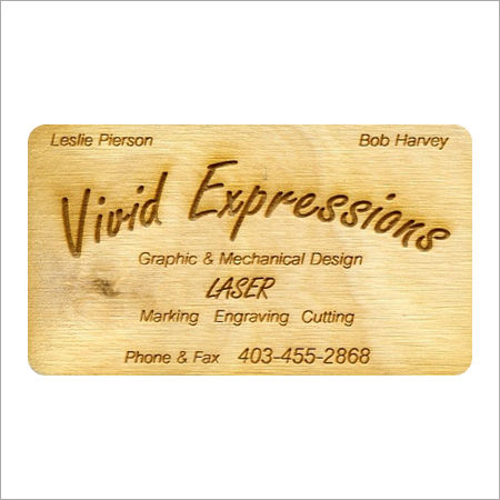 Wooden Business Cards Engraving