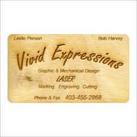 Wooden Business Cards Engraving