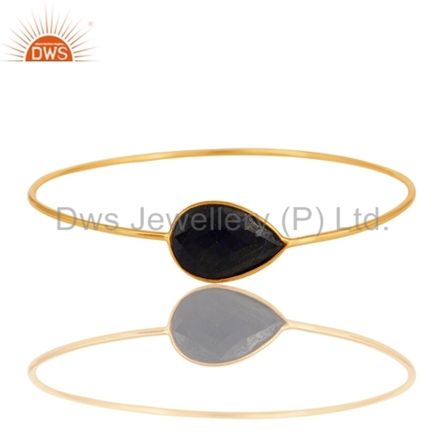 Corundum Sapphire Gold Plated Silver Bangle Jewelry Supplier Gender: Women