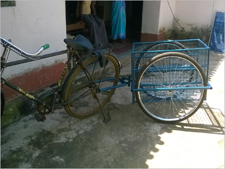 Bicycle Behind Trailers