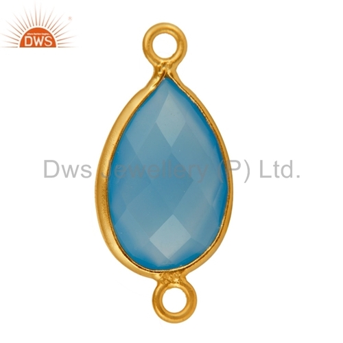 Blue Chalcedony Gemstone Connector Supplier