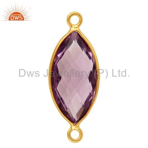 Natural Amethyst Gemstone Connector