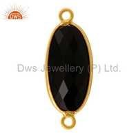 Indian Gold Plated Silver Gemstone Connector