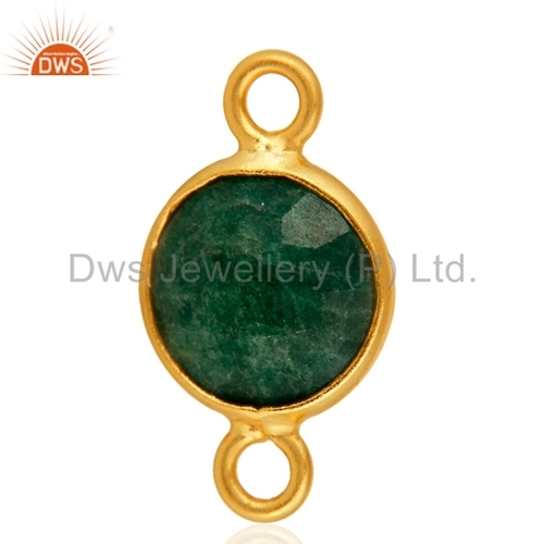 Emerald Green Corundum Connectors