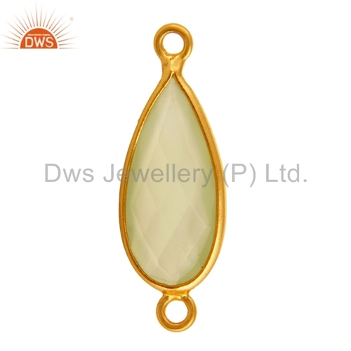 Green Chalcedony Connector Jewelry