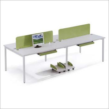 Open Work Station - Metal & Wood, Variable Dimensions, White | Spacious Work Area, Privacy Panels, Cable Management, Mobile Keyboard Tray