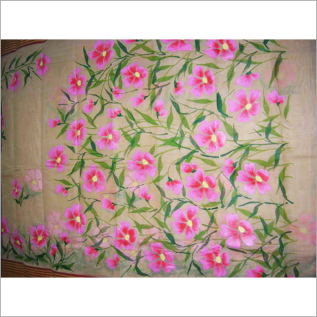 Hand Painting Cotton Sharee