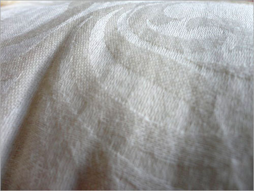 Grey Cotton Satin Jacquard Fabric