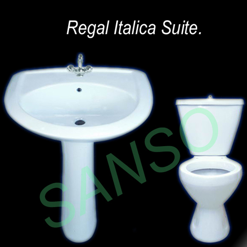 Sanitary Ware Couple Suite - Ceramic, 25"x20", White | Elegant Look, Stain Resistant, Easy Install, Durable
