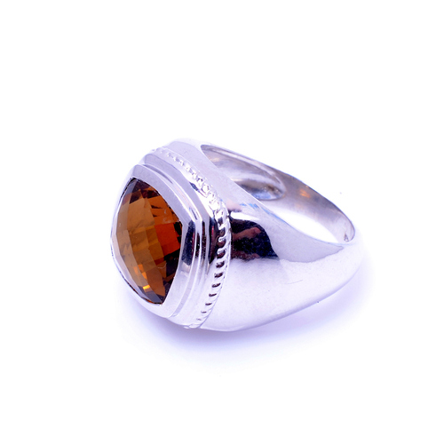 Honey Quartz 925 Sterling Silver Ring