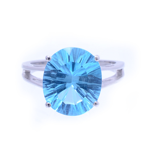 925 Sterling silver Blue Topaz gemstone ring