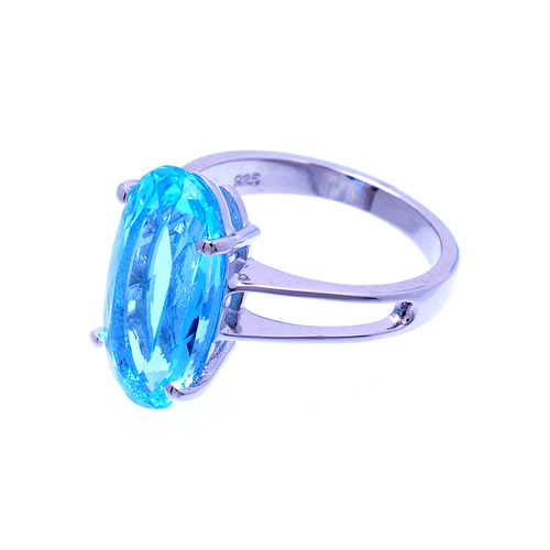 925 Sterling silver Blue Topaz gemstone ring