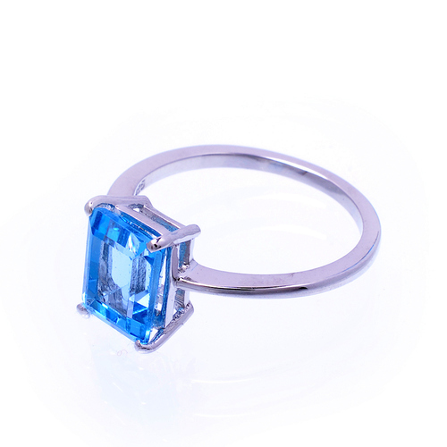925 Sterling silver Blue Topaz gemstone ring