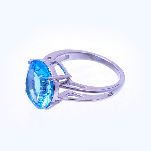 925 Sterling silver Blue Topaz gemstone ring