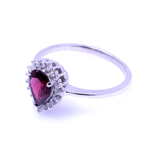 925 Sterling silver Garnet gemstone ring