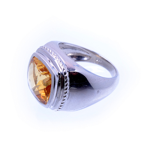 925 Sterling silver Citrine gemstone ring
