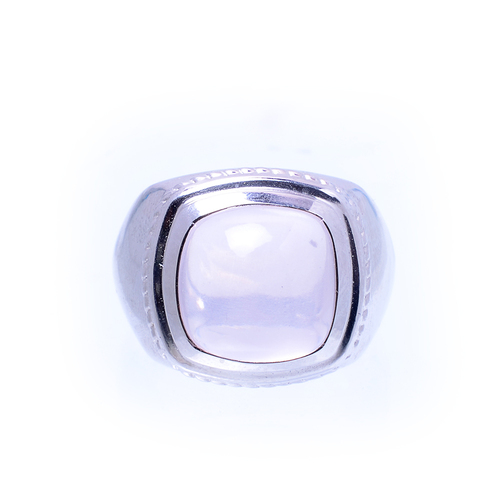 925 Sterling silver White Chalcedony gemstone ring