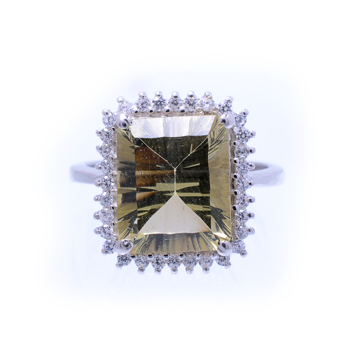 925 Sterling silver Smoky Topaz gemstone ring