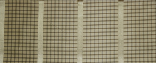 Cream pin checks satin stripes
