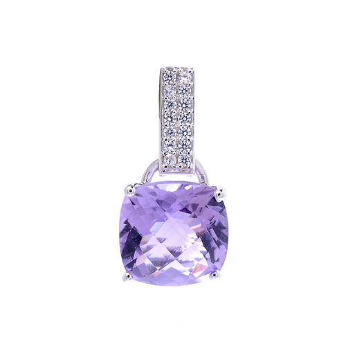 925 Sterling Silver Amethyst Pendant