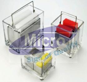 SLIDE STAINING DIP a RACKS (ALUMINIUM )
