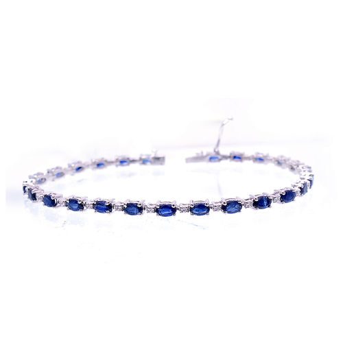 Faceted Sapphire Gemstone Bracelate/Bangle