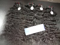 Curly Human Hair Extension - Color: Black