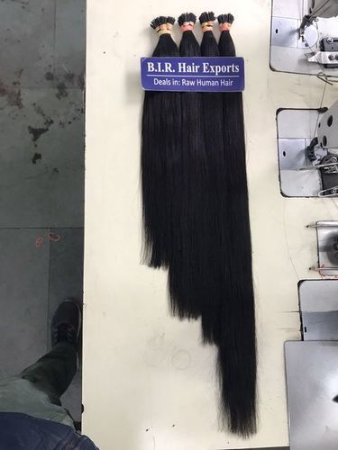 Black Straight Temple Hair