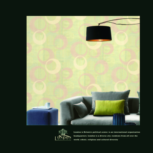 Colorful Pattern London Wallpaper For Interior Wall Decor