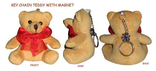 Synthetic Fiber Key Chain Teddy