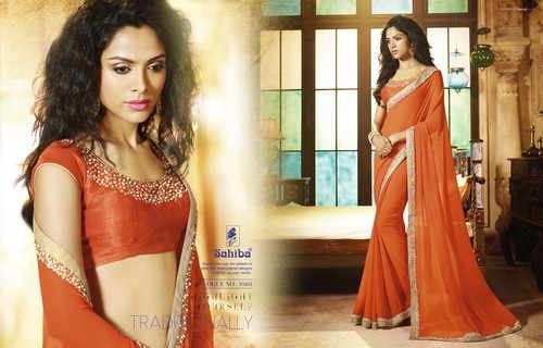 Attractive designer saree