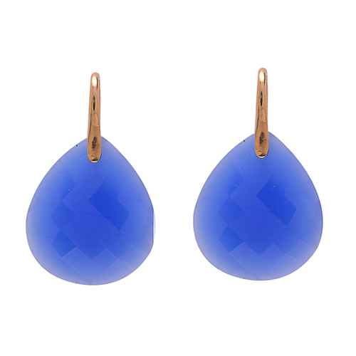 Black Onyx Gemstone Earring- Vermeil Rose Gold