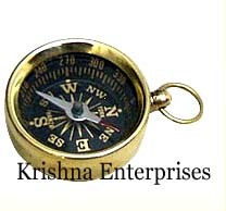 Brass Compass - 1 Inch Polished Brass, Magnetic Needle | Antique Design, Accurate Direction, Portable Collectible