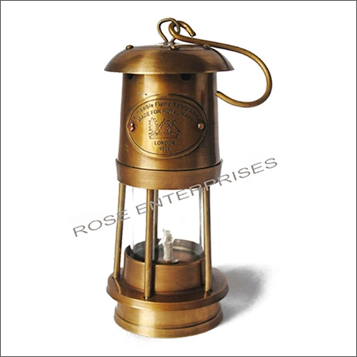 Antique Vintage Style Brass Nautical Miner Ship Lantern Oil Lamp