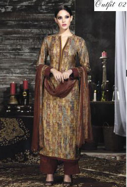 Multi Color Designer Pashmina Silk Suit By SAREE EXOTICA