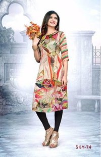 Swarnapankh Cotton Digital Printed Kurti