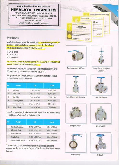 Api  Industrial Valves Power: Hydraulic