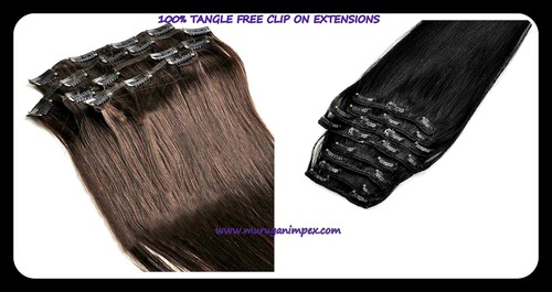 100% Tangle Free Human Hair (CLIP-ON-EXTENSIONS)